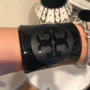 Tory Burch black resin  cuff